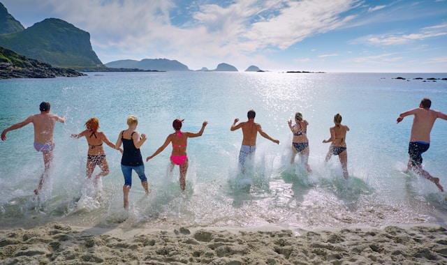 plage en famille